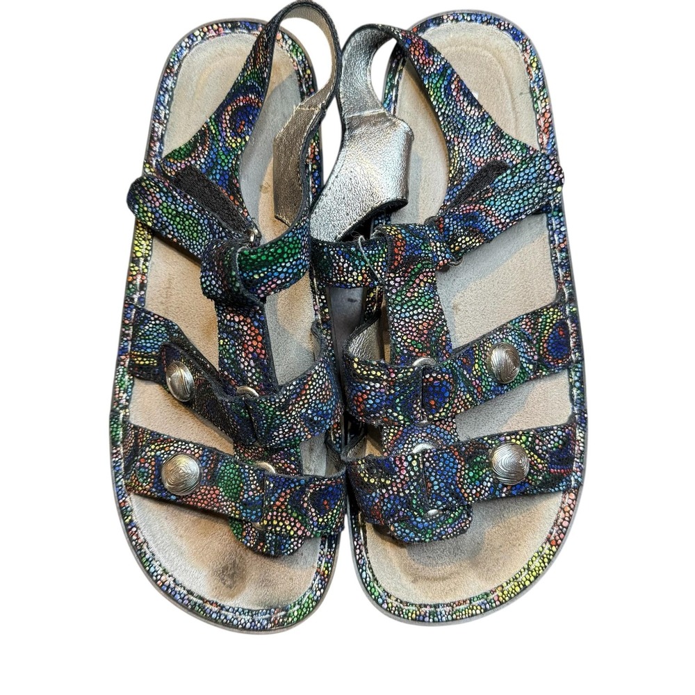 Alegria by PG Lite Sandals Womens Size 40 9.5-10 Black Multicolor Kleo Platform